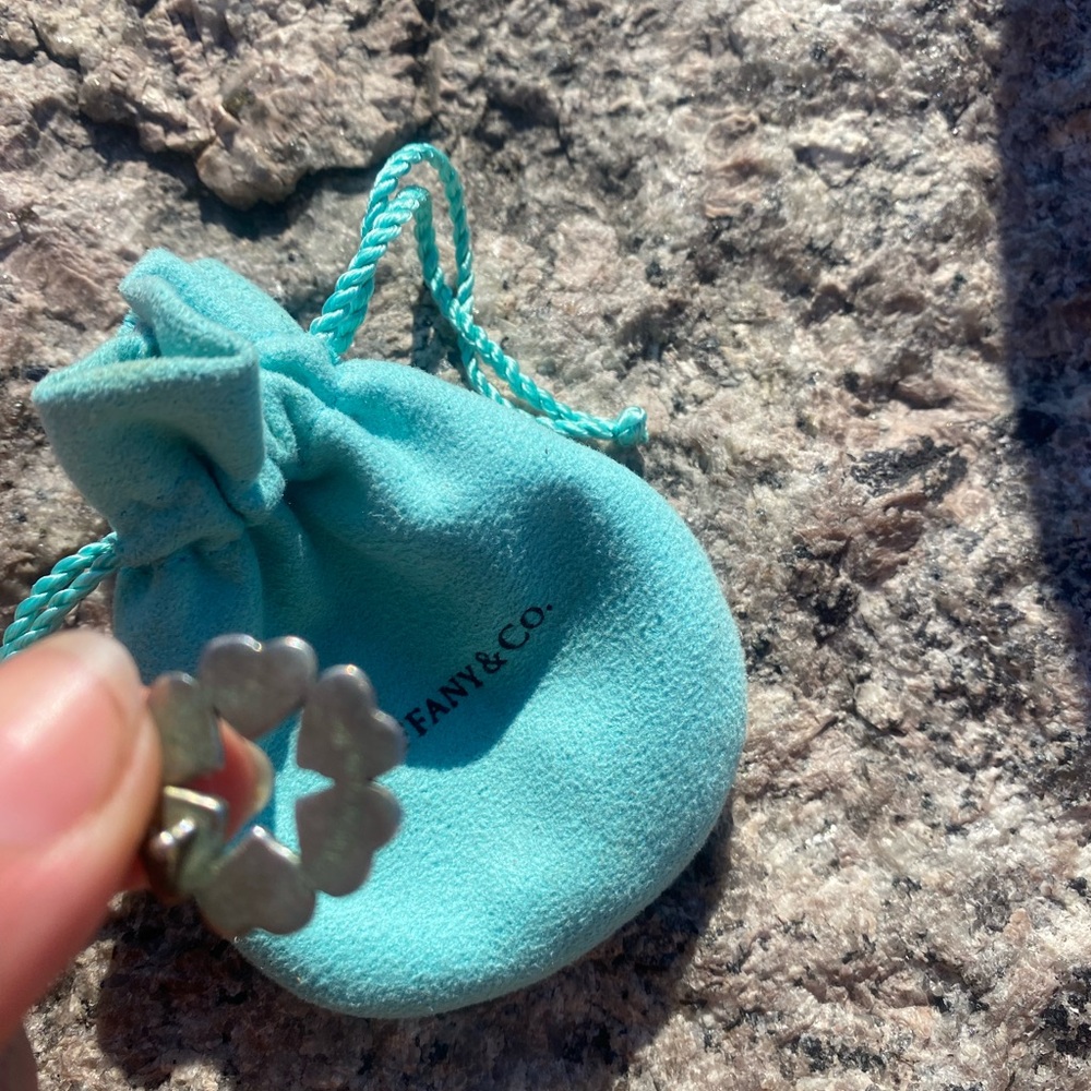 Vintage 4 Leaf charm pendant Heart-Shaped Silver charm. Tiffany gift antique - Picture 4 of 6